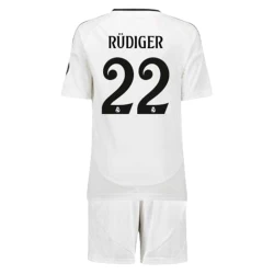 Børn Real Madrid Antonio Rudiger #22 Fodboldtrøjer 2024-25 Hjemmebanesæt