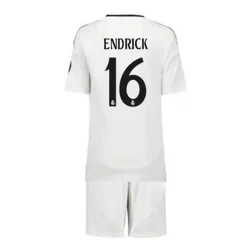 Børn Real Madrid Endrick #16 Fodboldtrøjer 2024-25 HP Hjemmebanesæt