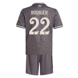 Børn Real Madrid Fodboldtrøjer Antonio Rudiger #22 2024-25 Tredjesæt