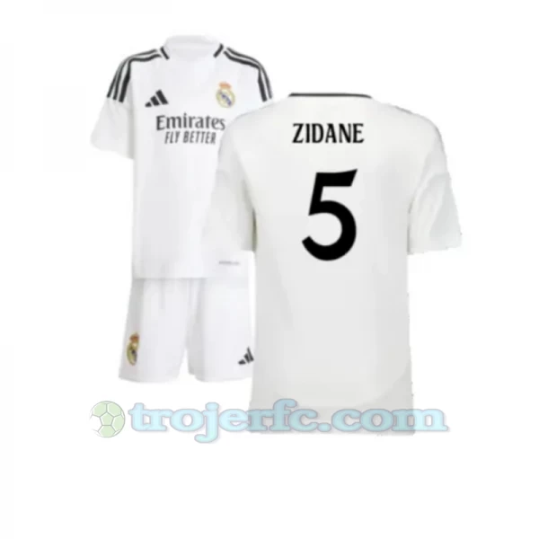 Børn Real Madrid Zinédine Zidane #5 Fodboldtrøjer 2024-25 Hjemmebanesæt