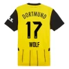 BVB Borussia Dortmund Wolf #17 Fodboldtrøjer 2024-25 Hjemmebanetrøje Mænd