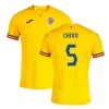 Chivu #5 Rumænien Fodboldtrøjer EM 2024 Hjemmebanetrøje Mænd