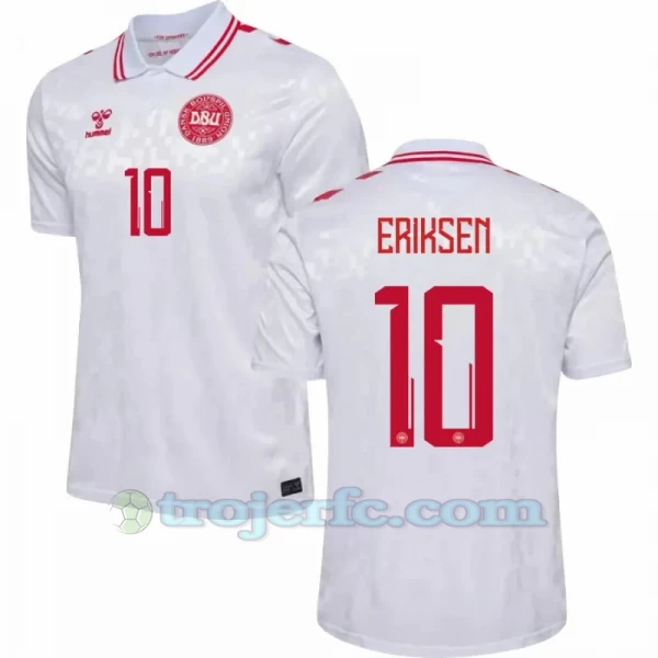 Christian Eriksen #10 Danmark Fodboldtrøjer EM 2024 Udebanetrøje Mænd