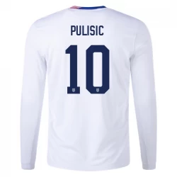 Christian Pulisic #10 USA Fodboldtrøjer Copa America 2024 Hjemmebanetrøje Mænd Lange Ærmer