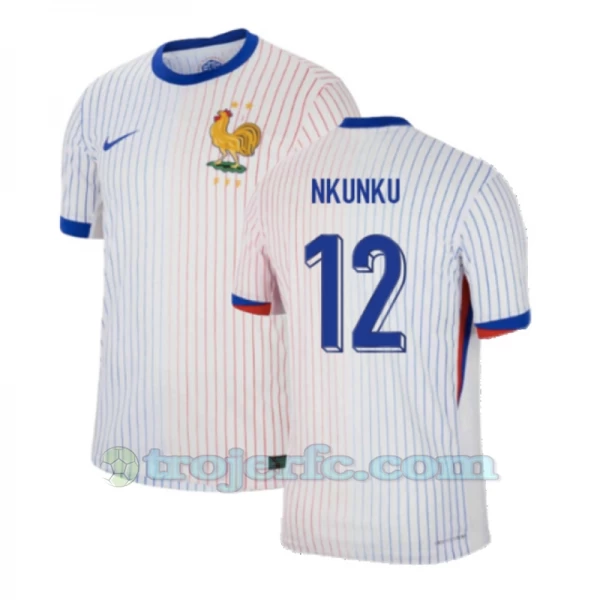 Christopher Nkunku #12 Frankrig Fodboldtrøjer EM 2024 Udebanetrøje Mænd