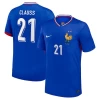 Clauss #21 Frankrig Fodboldtrøjer EM 2024 Hjemmebanetrøje Mænd