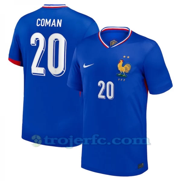Coman #20 Frankrig Fodboldtrøjer EM 2024 Hjemmebanetrøje Mænd