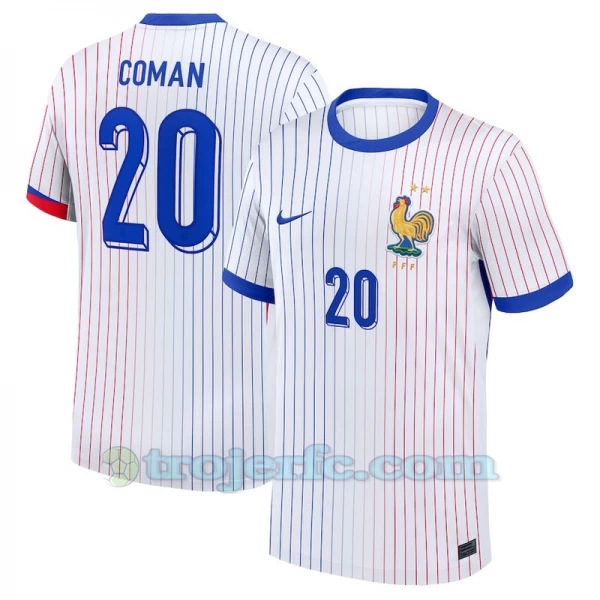 Coman #20 Frankrig Fodboldtrøjer EM 2024 Udebanetrøje Mænd