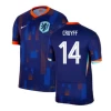 Cruyff #14 Holland Fodboldtrøjer EM 2024 Udebanetrøje Mænd