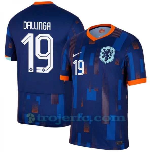 Dallinga #19 Holland Fodboldtrøjer EM 2024 Udebanetrøje Mænd