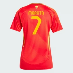 Dame Alvaro Morata #7 Spanien Fodboldtrøjer EM 2024 Hjemmebanetrøje