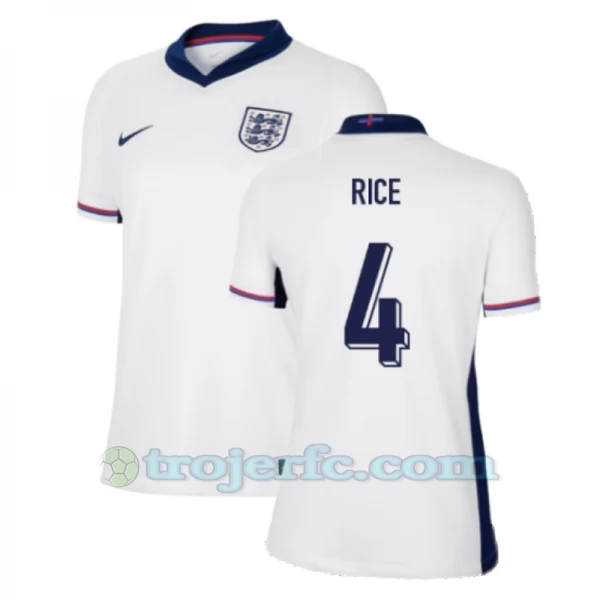 Dame Declan Rice #4 England Fodboldtrøjer EM 2024 Hjemmebanetrøje