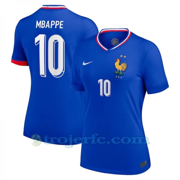 Dame Kylian Mbappé #10 Frankrig Fodboldtrøjer EM 2024 Hjemmebanetrøje
