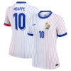 Dame Kylian Mbappé #10 Frankrig Fodboldtrøjer EM 2024 Udebanetrøje