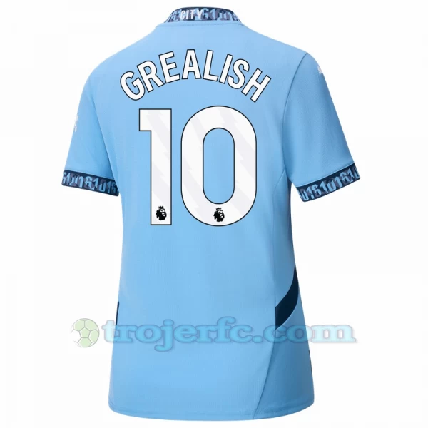 Dame Manchester City Jack Grealish #10 Fodboldtrøjer 2024-25 Hjemmebanetrøje
