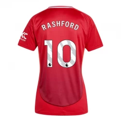 Dame Manchester United Marcus Rashford #10 Fodboldtrøjer 2024-25 Hjemmebanetrøje