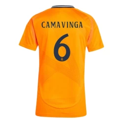 Dame Real Madrid Fodboldtrøjer 2024-25 Eduardo Camavinga #6 Udebanetrøje