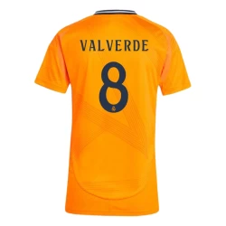 Dame Real Madrid Fodboldtrøjer 2024-25 Federico Valverde #8 Udebanetrøje