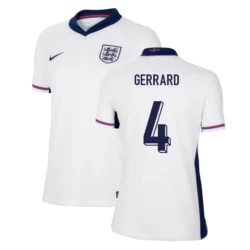 Dame Steven Gerrard #4 England Fodboldtrøjer EM 2024 Hjemmebanetrøje