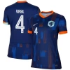 Dame Virgil van Dijk #4 Holland Fodboldtrøjer EM 2024 Udebanetrøje
