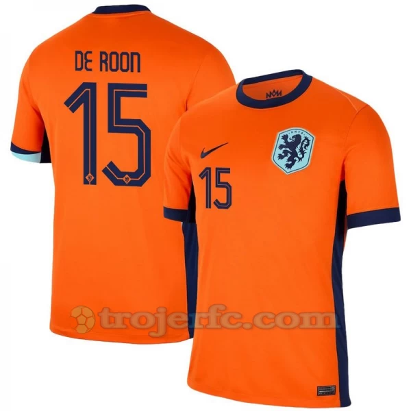 De Roon #15 Holland Fodboldtrøjer EM 2024 Hjemmebanetrøje Mænd