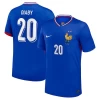 Diaby #20 Frankrig Fodboldtrøjer EM 2024 Hjemmebanetrøje Mænd