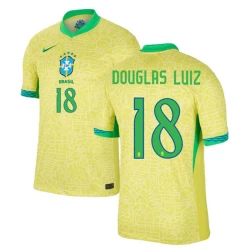 Douglas Luiz #18 Brasilien Fodboldtrøjer Copa America 2024 Hjemmebanetrøje Mænd