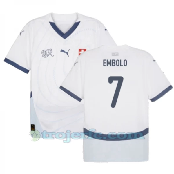 Embolo #7 Schweiz Fodboldtrøjer EM 2024 Udebanetrøje Mænd