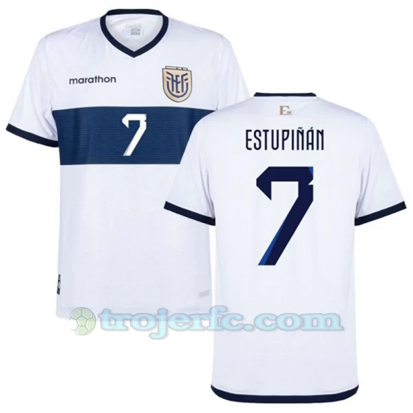 Estupinan #7 Ecuador Fodboldtrøjer Copa America 2024 Udebanetrøje Mænd