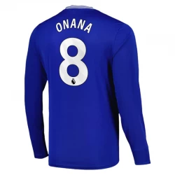 Everton FC Onana #8 Fodboldtrøjer 2024-25 Hjemmebanetrøje Mænd Lange Ærmer