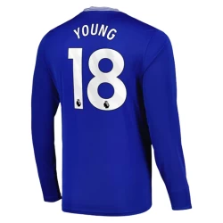 Everton FC Young #18 Fodboldtrøjer 2024-25 Hjemmebanetrøje Mænd Lange Ærmer