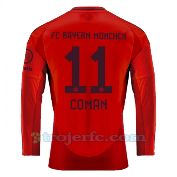 FC Bayern München Coman #11 Fodboldtrøjer 2024-25 Hjemmebanetrøje Mænd Lange Ærmer