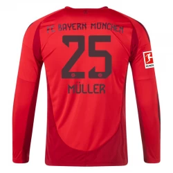 FC Bayern München Thomas Müller #25 Fodboldtrøjer 2024-25 Hjemmebanetrøje Mænd Lange Ærmer