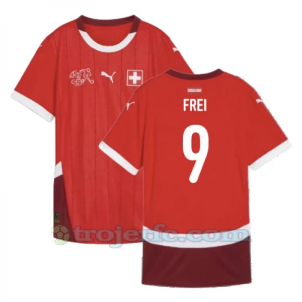 Frei #9 Schweiz Fodboldtrøjer EM 2024 Hjemmebanetrøje Mænd