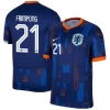 Frimpong #21 Holland Fodboldtrøjer EM 2024 Udebanetrøje Mænd