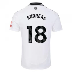 Fulham FC Andreas #18 Fodboldtrøjer 2024-25 Hjemmebanetrøje Mænd