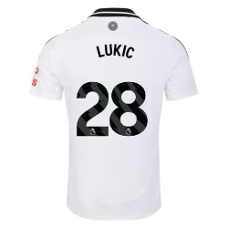 Fulham FC Lukic #28 Fodboldtrøjer 2024-25 Hjemmebanetrøje Mænd