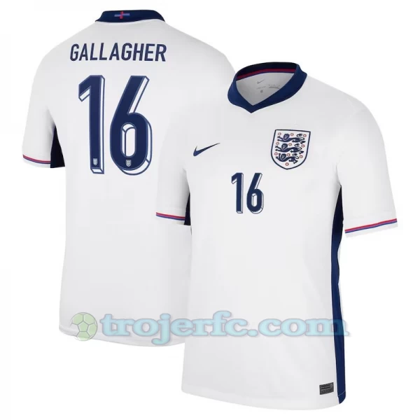 Gallagher #16 England Fodboldtrøjer EM 2024 Hjemmebanetrøje Mænd