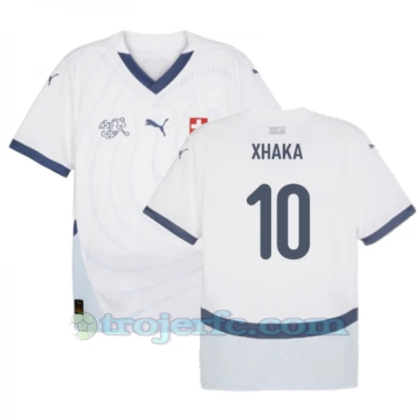 Granit Xhaka #10 Schweiz Fodboldtrøjer EM 2024 Udebanetrøje Mænd