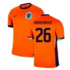 Gravenberch #26 Holland Fodboldtrøjer EM 2024 Hjemmebanetrøje Mænd