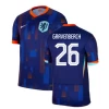 Gravenberch #26 Holland Fodboldtrøjer EM 2024 Udebanetrøje Mænd