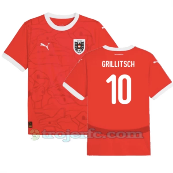 Grillitsch #10 Østrig Fodboldtrøjer EM 2024 Hjemmebanetrøje Mænd