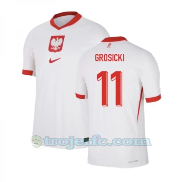 Grosicki #11 Polen Fodboldtrøjer EM 2024 Hjemmebanetrøje Mænd