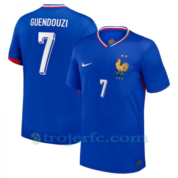 Guendouzi #7 Frankrig Fodboldtrøjer EM 2024 Hjemmebanetrøje Mænd