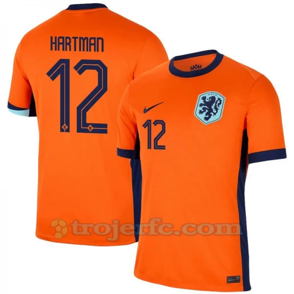 Hartman #12 Holland Fodboldtrøjer EM 2024 Hjemmebanetrøje Mænd