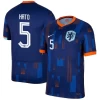 Hato #5 Holland Fodboldtrøjer EM 2024 Udebanetrøje Mænd
