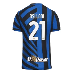 Inter Milan Asllani #21 Fodboldtrøjer 2024-25 Hjemmebanetrøje Mænd