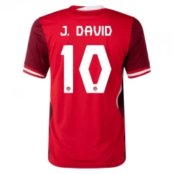 J. David #10 Canada Fodboldtrøjer Copa America 2024 Hjemmebanetrøje Mænd