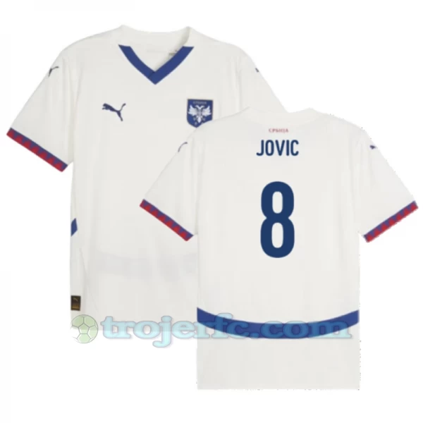 Jovic #8 Serbien Fodboldtrøjer EM 2024 Udebanetrøje Mænd