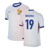 Karim Benzema #19 Frankrig Fodboldtrøjer EM 2024 Udebanetrøje Mænd